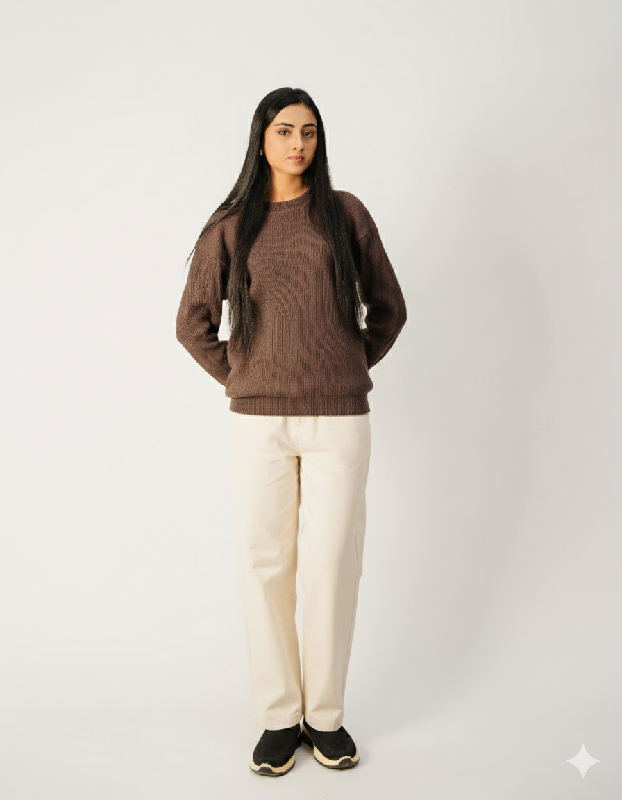 Brown Minimalist Sweater