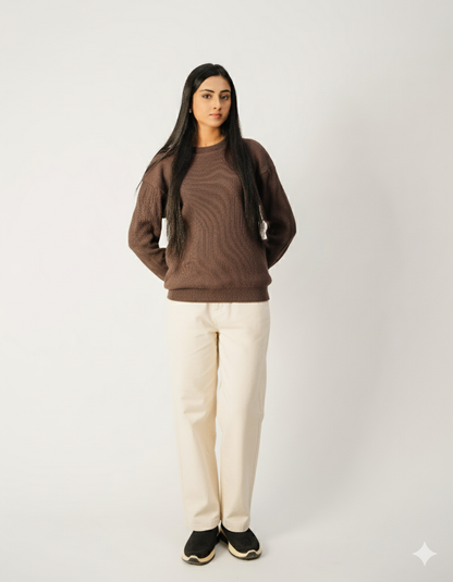 Brown Minimalist Sweater