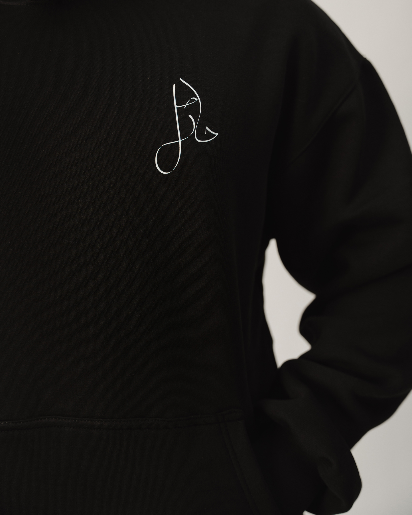 Black Plain Hoodie
