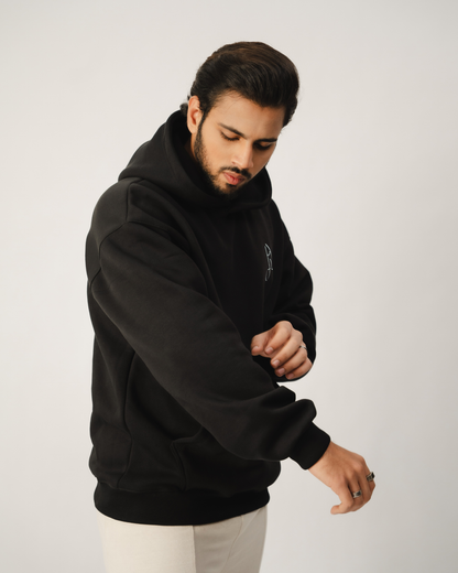 Black Plain Hoodie
