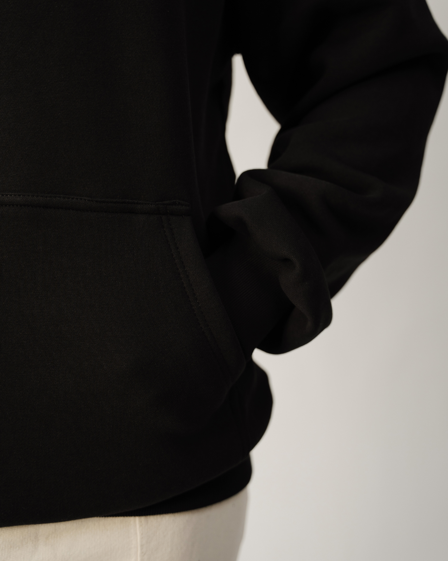 Black Plain Hoodie