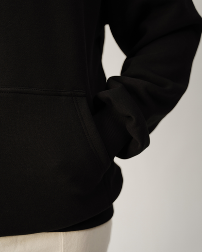 Black Plain Hoodie