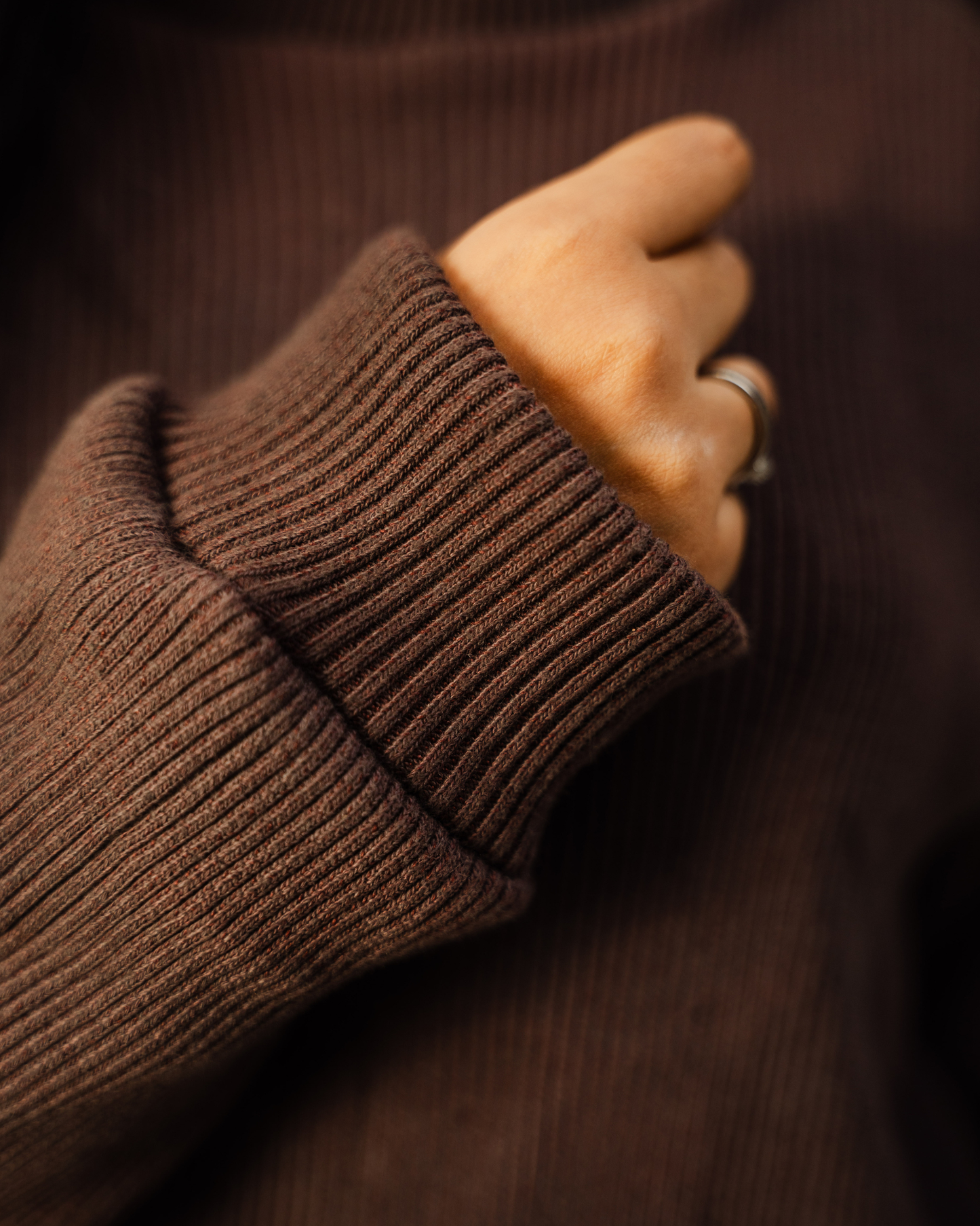 Brown Minimalist Sweater